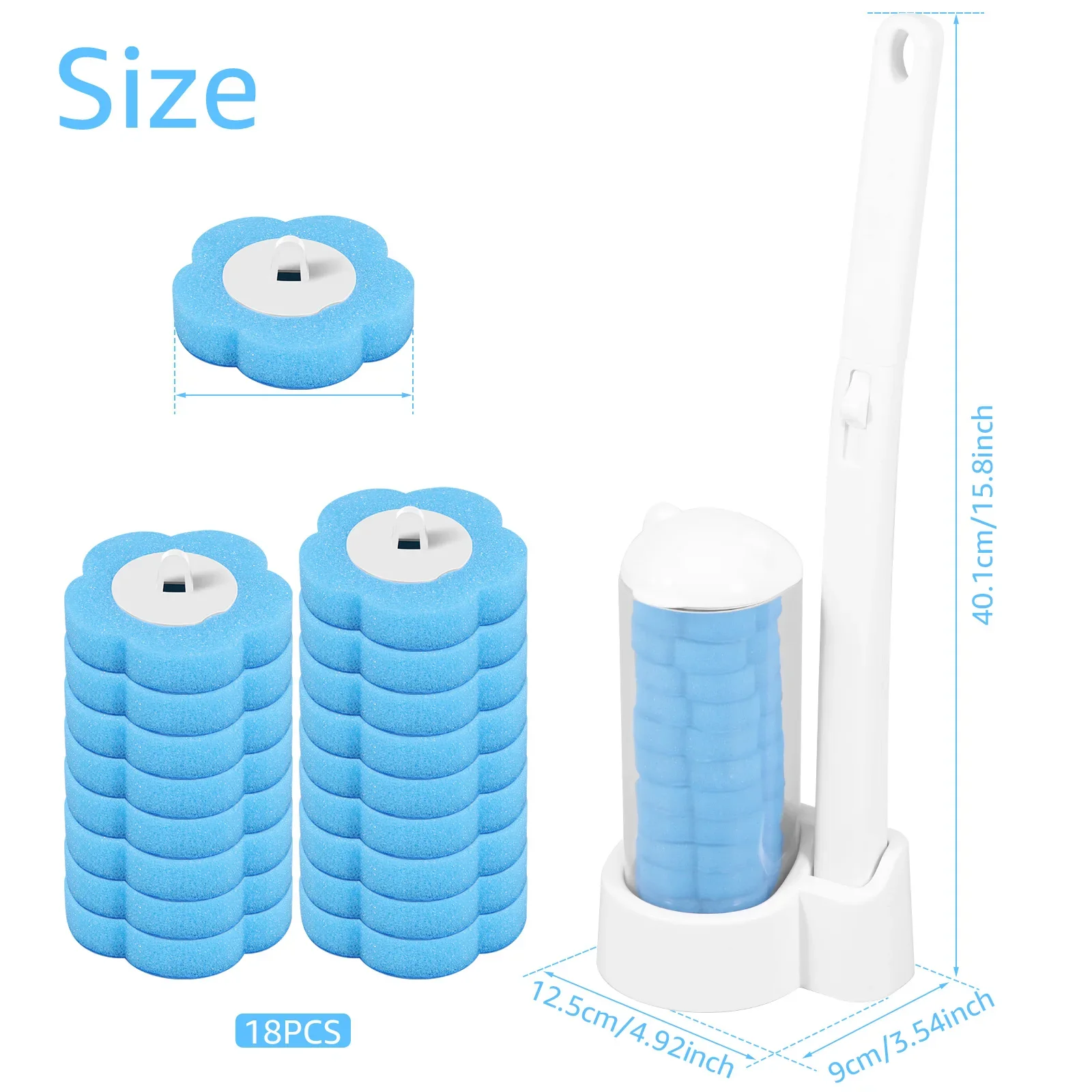 18/36Pcs Toilet Brush With Disposable Replacement Head Kits Upgrade Long Handle Bathroom Cleaning Brush For Home Wc Accessories - Image 19