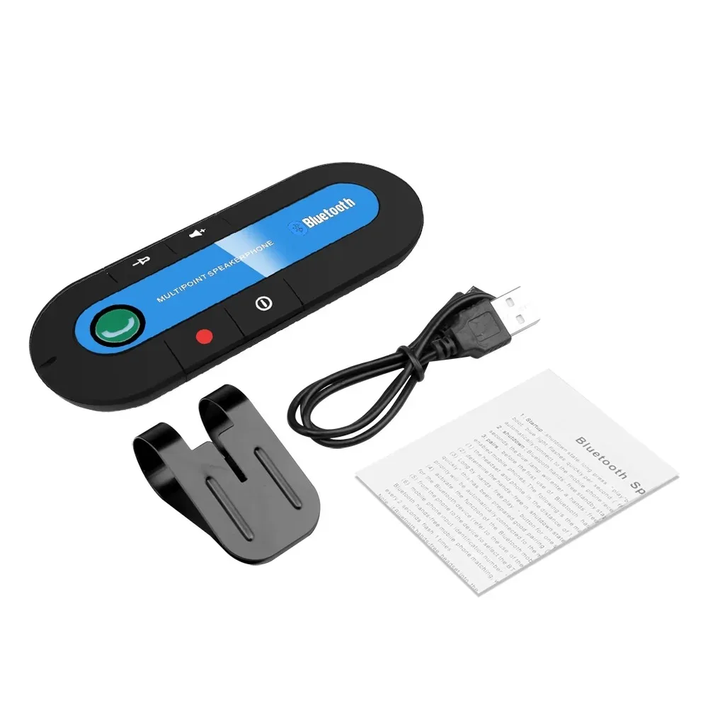 Bluetooth Speaker Handsfree Car Kit Sun Visor Clip Wireless Audio Receiver Speakerphone Wireless Stereo MP3 Music Player - Image 9