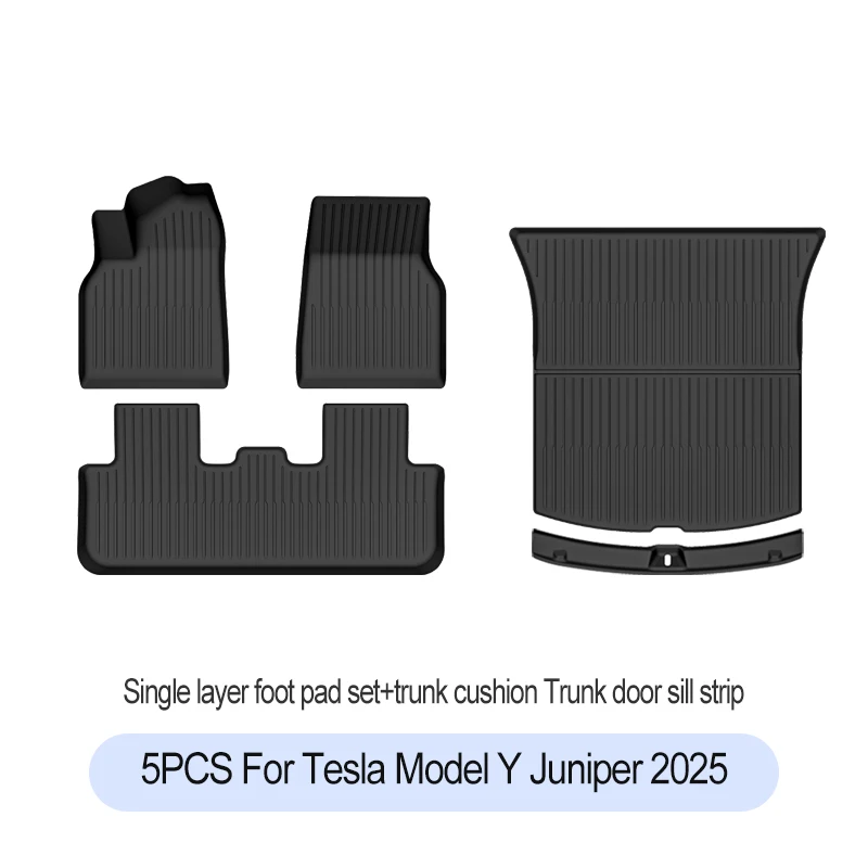 Tesla New Model Y Juniper 2025+ TPE Floor Mats Waterproof Luggage Mat Wear-resistant Foot Pads ModelY Trunk Mats Accessories - Image 9