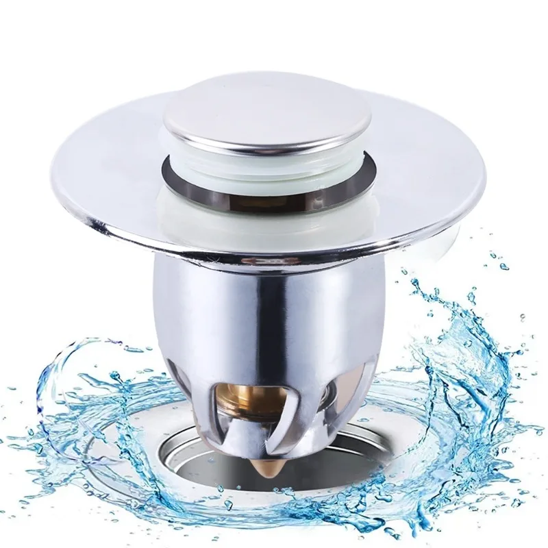 3/1PCS Universal Basin Drain Filter Copper Pop-Up Bounce Core Hair Catcher Bath Stopper Kitchen Bathroom Sink Bathtub Accessory - Image 5