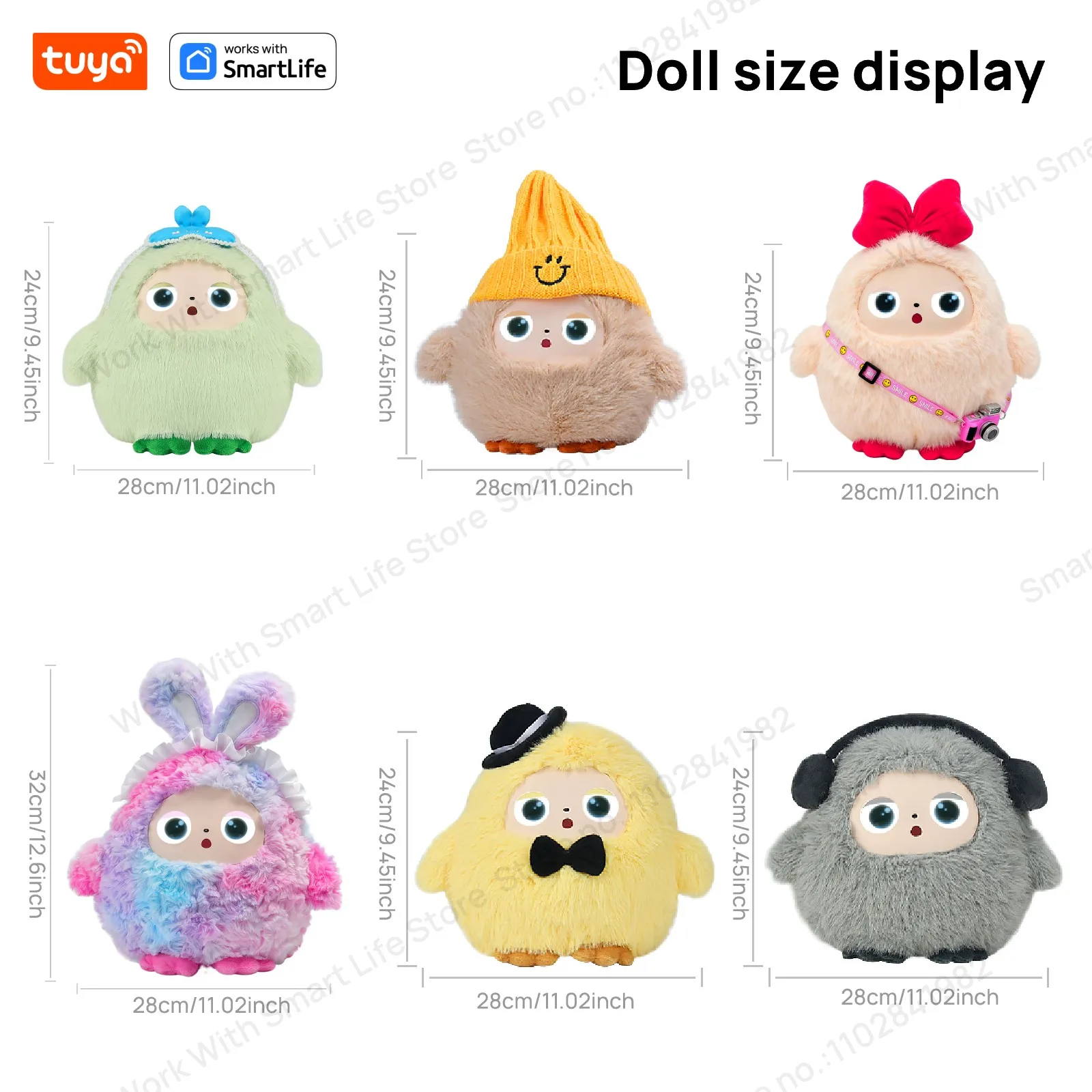 AI Plush Toy W/Smart Voice&LED Eyes,Interactive Companion for Kid/AdultGift-ReadyRechargeable E-Pet open up fun life W/Tuya App - Image 2