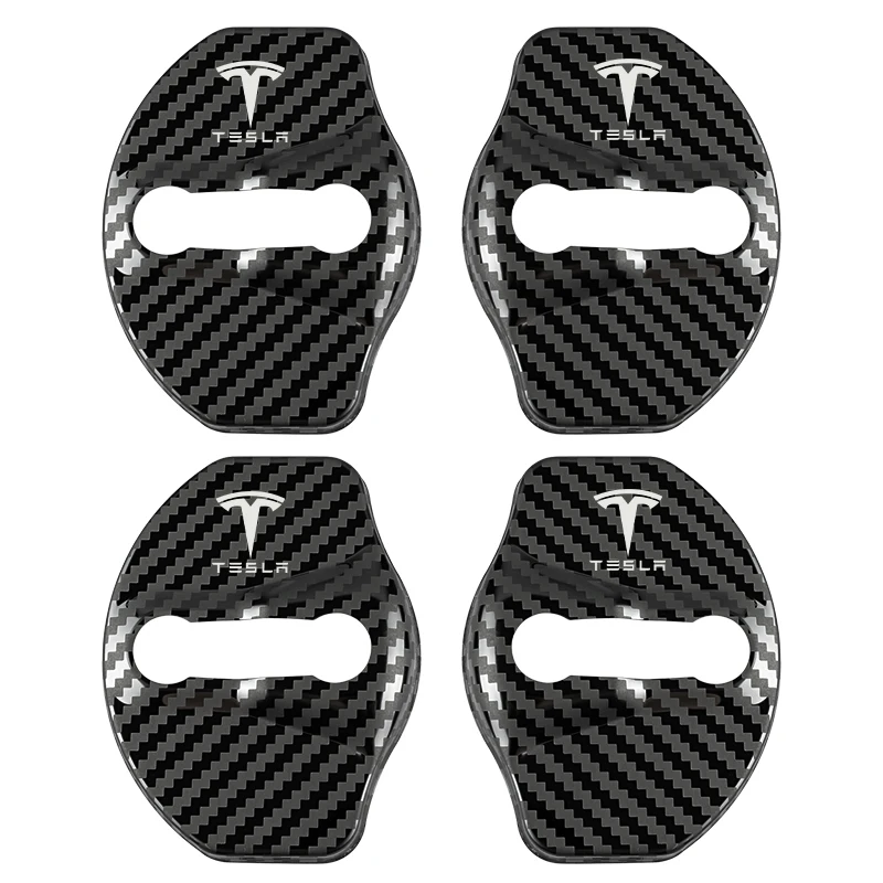 4pcs Metal Car door lock cover Protection Stickers For Tesla model 3 model X Y Auto Accessories - Image 7
