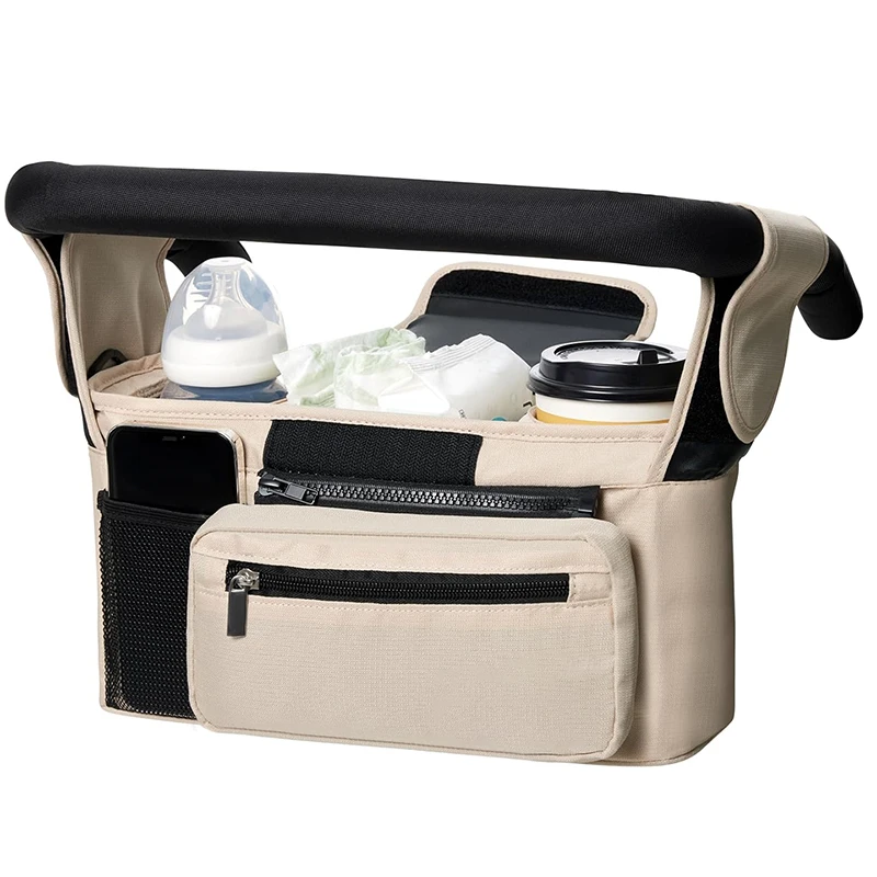 Baby Stroller Storage Large Capacity Travel Hanging Bag Mummy Bag Phone Bottle Holder Pram Diaper Bags Baby Stroller Accessories - Image 10