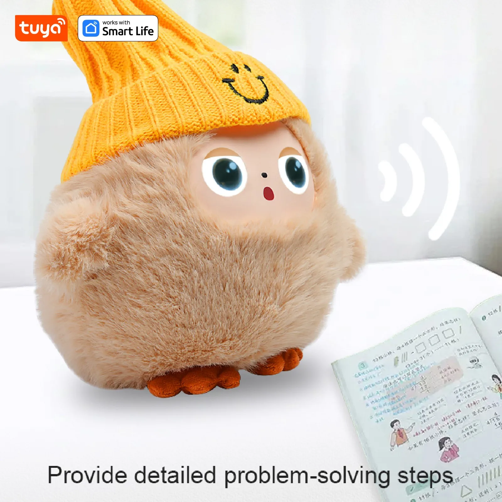 AI Plush Toy W/Smart Voice&LED Eyes,Interactive Companion for Kid/AdultGift-ReadyRechargeable E-Pet open up fun life W/Tuya App - Image 7
