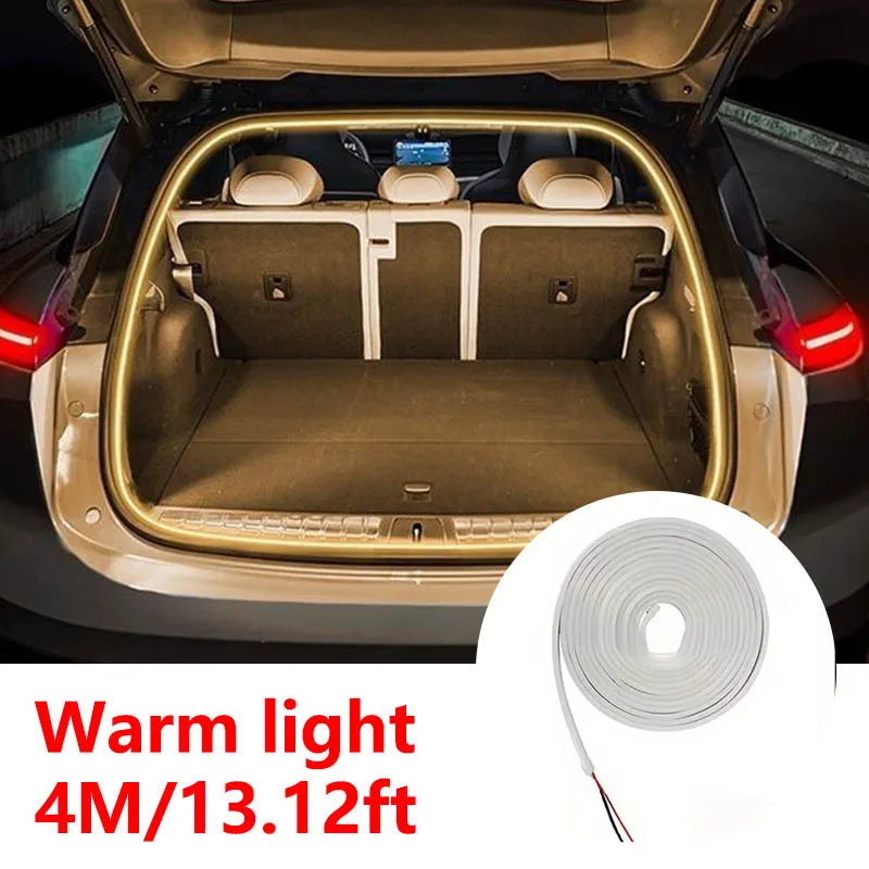 Car high brightness trunk lighting ambient light interior decoration LED wiring free automatic sensing tailgate light strip - Image 8