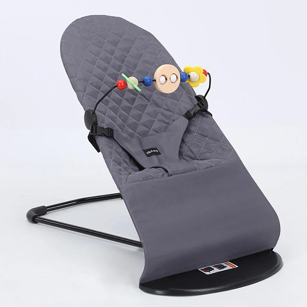 AnGku Baby Rocking Chair Foldable Baby Swing Chair for 0-12 Months Three-speed Height Adjustment Baby Bouncer with Toys - Image 10