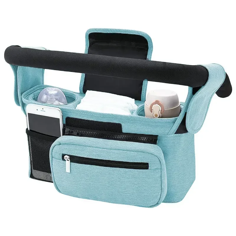 Baby Stroller Storage Large Capacity Travel Hanging Bag Mummy Bag Phone Bottle Holder Pram Diaper Bags Baby Stroller Accessories - Image 7