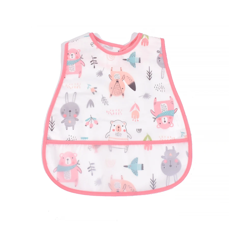 2026 New Cartoon Pattern EVA Waterproof Pocket Lunch Feeding Bibs Adjustable Baby Bibs Cute Children Baby Apron Kids Burp Cloths - Image 10