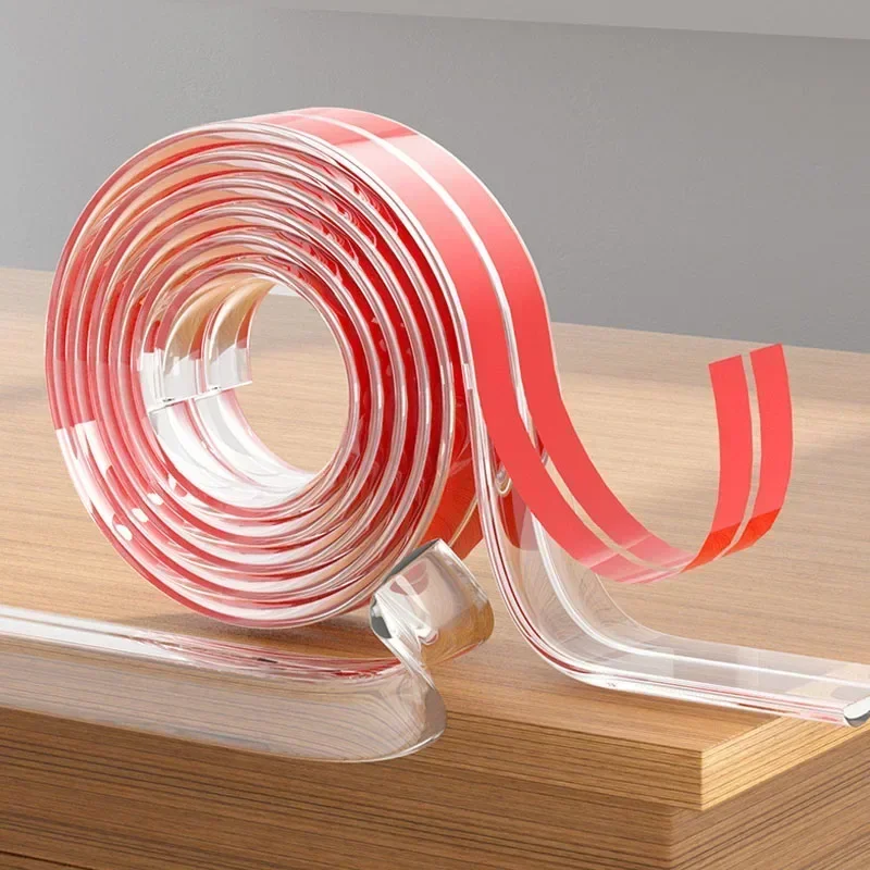 Transparent PVC Baby Protection Strip with Double-Sided Tape Anti-Bumb Kid Safety Table Edge Furniture Guard Corner L Protectors - Image 6