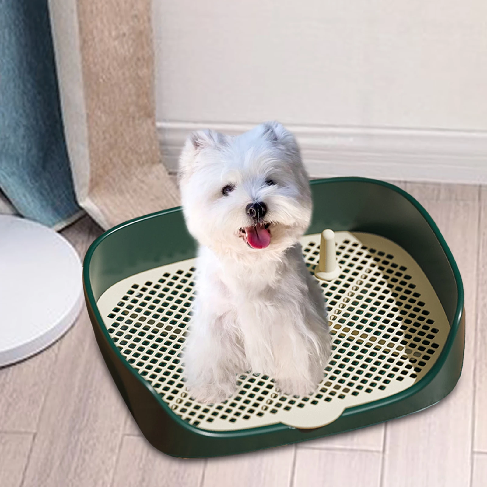 Pet Dog Toilet for Cat Portable Indoor Outdoor with Protection Wall Training Pad Holder Lavatory Basin Litter Box Trainer Corne - Image 3