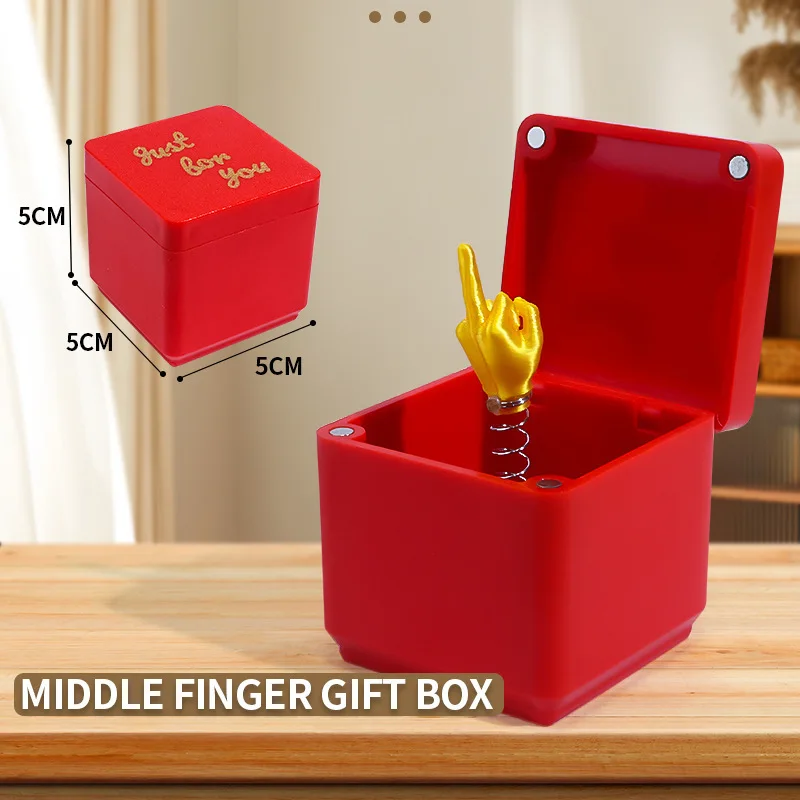 Funny Interesting Prank Gift Middle Finger in Box Christmas Box Funny Creative Gifts Office Desk Decoration - Image 5