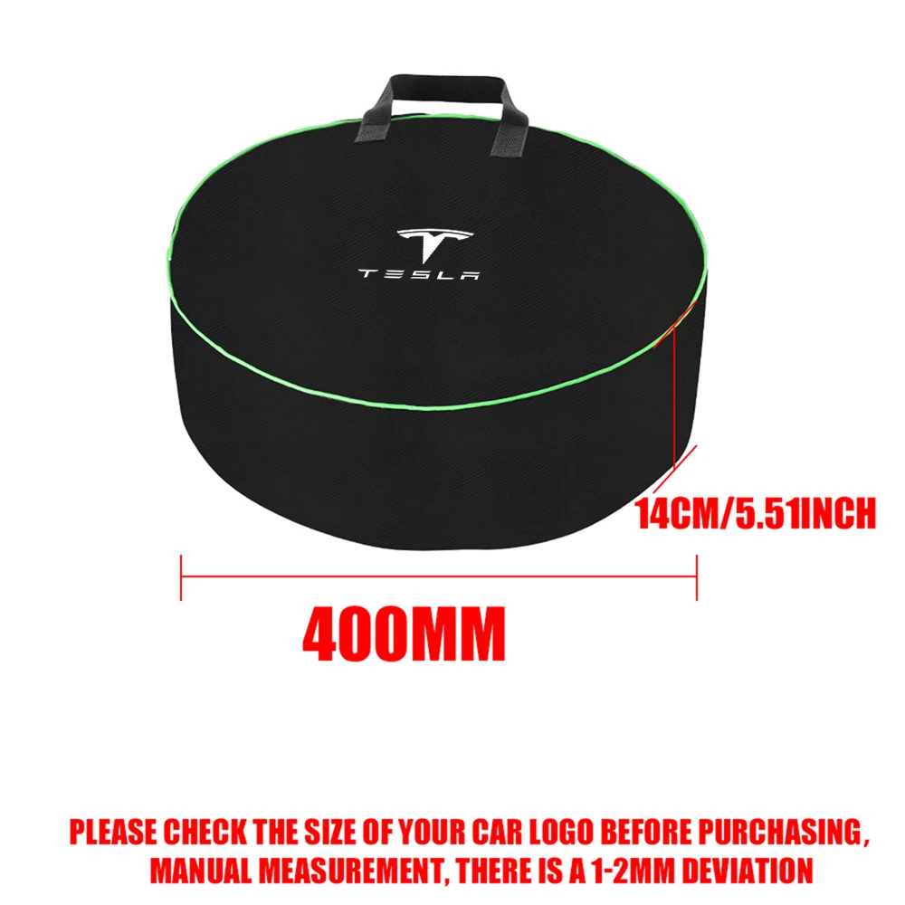 Car Charge Cable Storage Box Charging Gun Organiser Bag For Tesla Model 3 Model S Model X Model Y Roadster SpaceX Cybertruck - Image 3