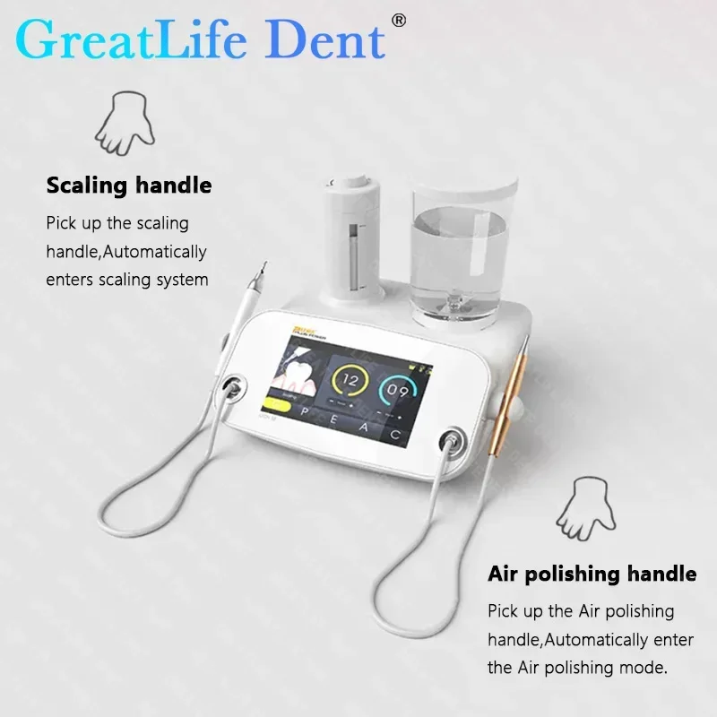 GreatLife Dental Ultrasonic Scaler Machine & Air Polishing 2-in-1 Sandblesting Machine for Periodontal Therapy Teeth Whitening - Image 3