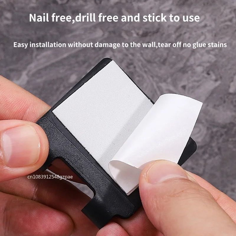 1/2/4PCS Adhesive Razor Holder Wall Mounted Bathroom For Shower Hook Rack Shaver Holder Plastic Hook Holder Razor Rack - Image 6