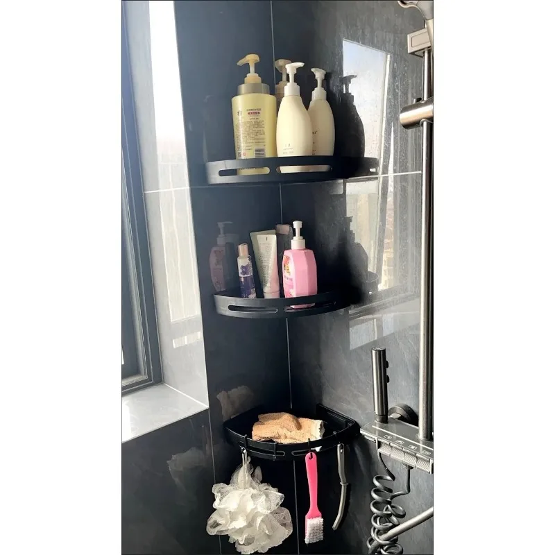 3/2/1 PCS Strong Adhesive No Drill Shower Shelf Storage Upgraded Waterproof Bathroom Organizer Shampoo & Towel Holder Wall Mount - Image 5