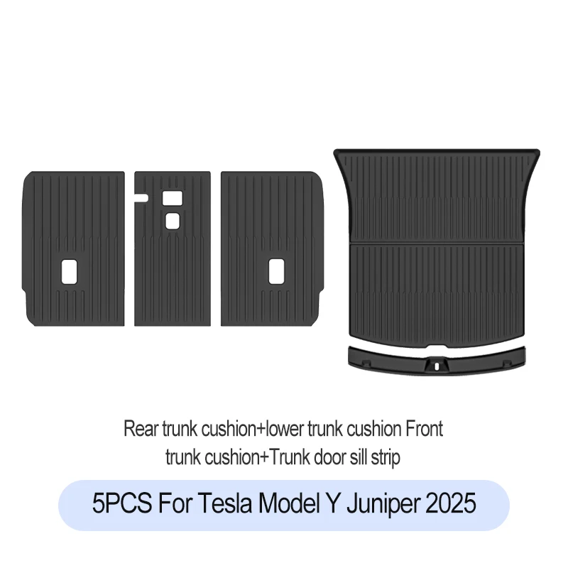 Tesla New Model Y Juniper 2025+ TPE Floor Mats Waterproof Luggage Mat Wear-resistant Foot Pads ModelY Trunk Mats Accessories - Image 10