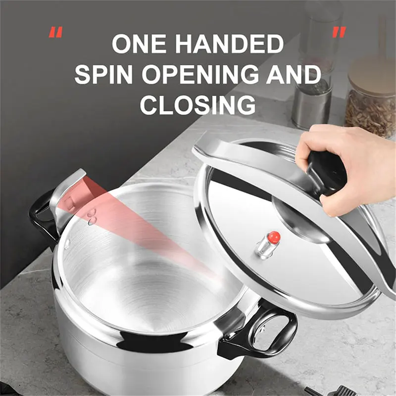 Aluminum 3L/4L/5L/7L Capacity Pressure Cooker Only for Gas Safe Explosion Proof Pressure Canner with Easy Lock Lid - Image 5