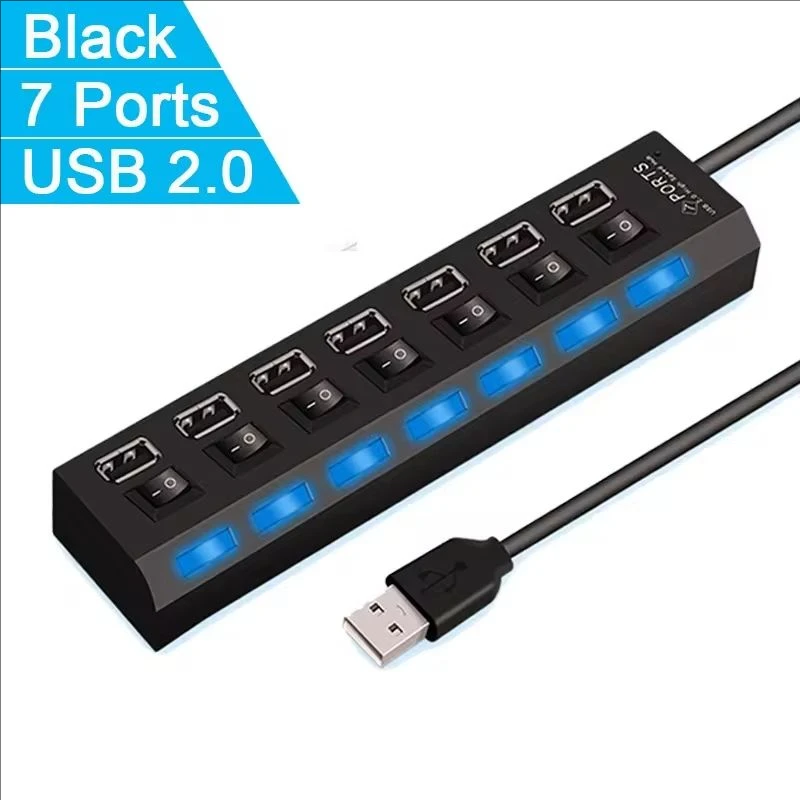 Switch Extension Hub 7-port USB2.0 Hub Computer USB Extension Hub One Drag Seven USB2.0 Splitter PC Laptop Desktop - Image 10