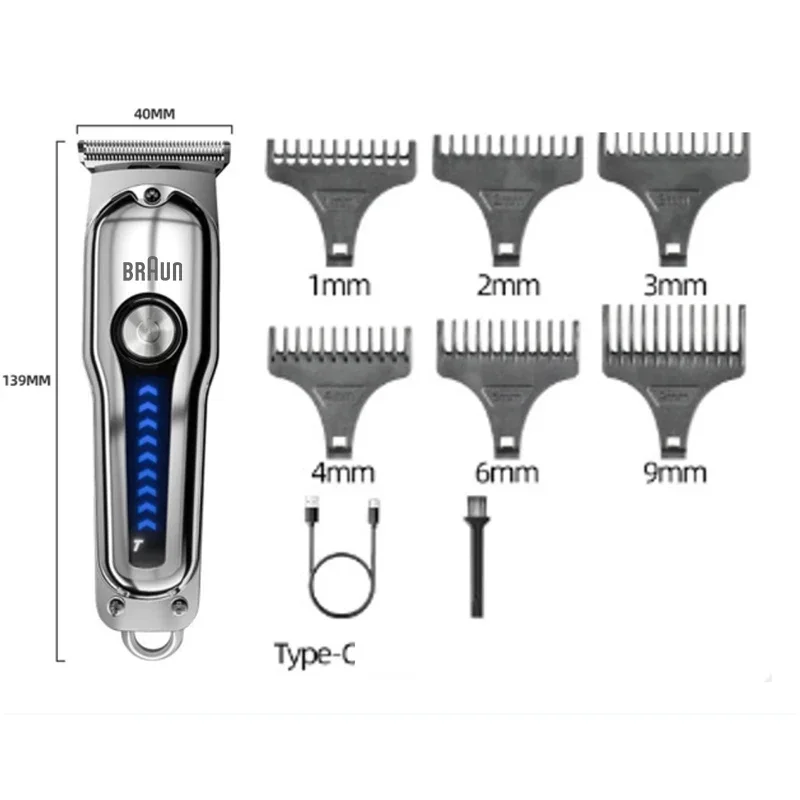 Original Fang Braun 9013 Electric Hairdresser Shaving Head Pusher Electric Pusher Clipper Hair Precision Trimmer for Men - Image 6