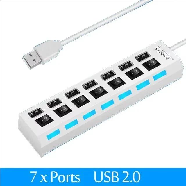 Switch Extension Hub 7-port USB2.0 Hub Computer USB Extension Hub One Drag Seven USB2.0 Splitter PC Laptop Desktop - Image 9