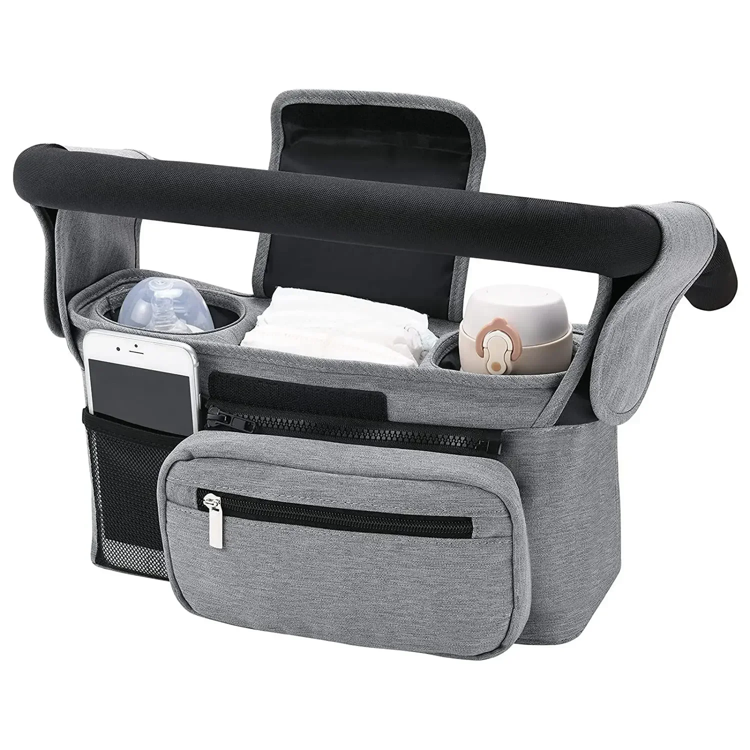 Baby Stroller Storage Large Capacity Travel Hanging Bag Mummy Bag Phone Bottle Holder Pram Diaper Bags Baby Stroller Accessories - Image 11