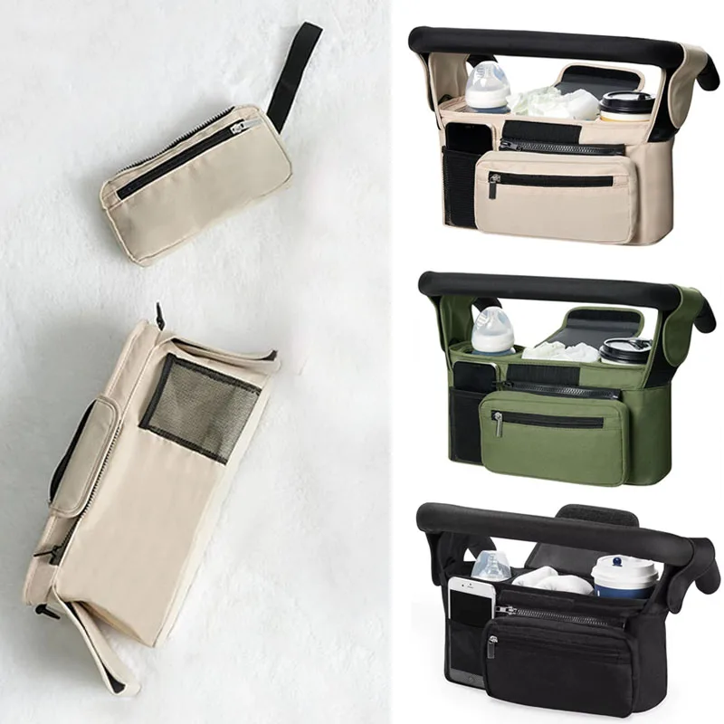 Baby Stroller Storage Large Capacity Travel Hanging Bag Mummy Bag Phone Bottle Holder Pram Diaper Bags Baby Stroller Accessories - Image 6