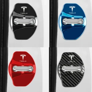 4pcs Metal Car door lock cover Protection Stickers For Tesla model 3 model X Y Auto Accessories