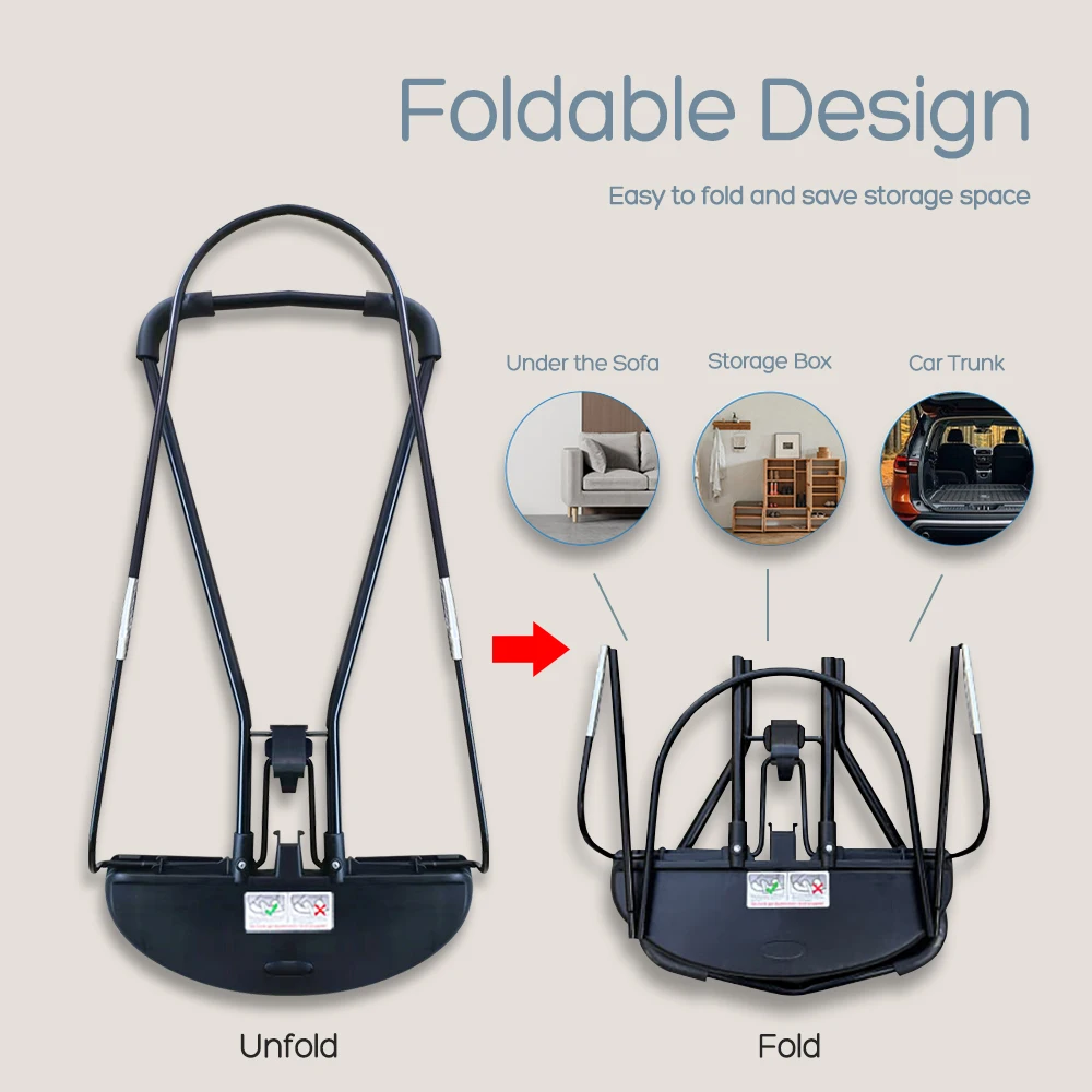 AnGku Baby Rocking Chair Foldable Baby Swing Chair for 0-12 Months Three-speed Height Adjustment Baby Bouncer with Toys - Image 2