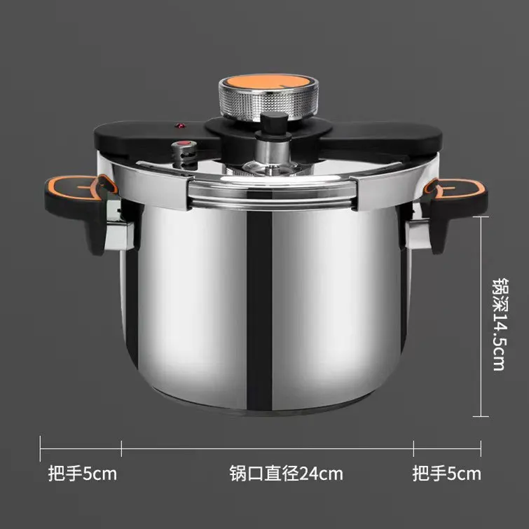 New Stainless Steel Pressure Cooker for Home Use - Small Size Explosion-Proof Pot Compatible with Gas & Induction Cooktops - Image 8