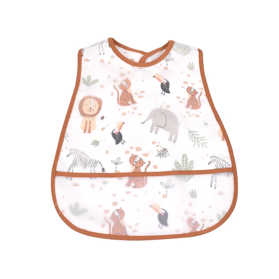 2026 New Cartoon Pattern EVA Waterproof Pocket Lunch Feeding Bibs Adjustable Baby Bibs Cute Children Baby Apron Kids Burp Cloths - Image 16