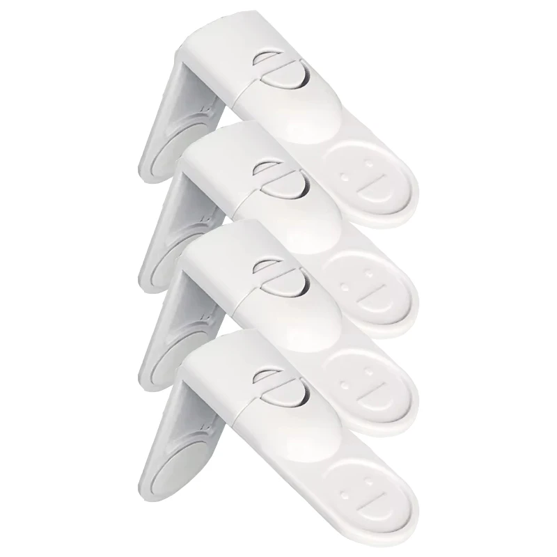 Baby Safety Drawer Lock Anti-Pinching Hand Cabinet Drawer Locks Plastic White Safety Buckle for Children Kids Protection - Image 8