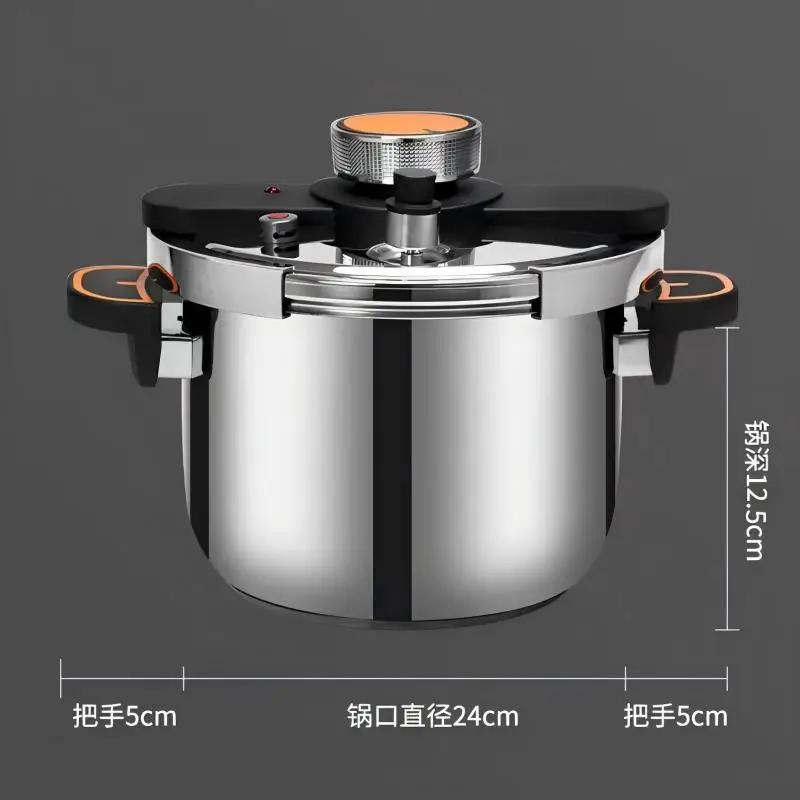 New Stainless Steel Pressure Cooker for Home Use - Small Size Explosion-Proof Pot Compatible with Gas & Induction Cooktops - Image 6