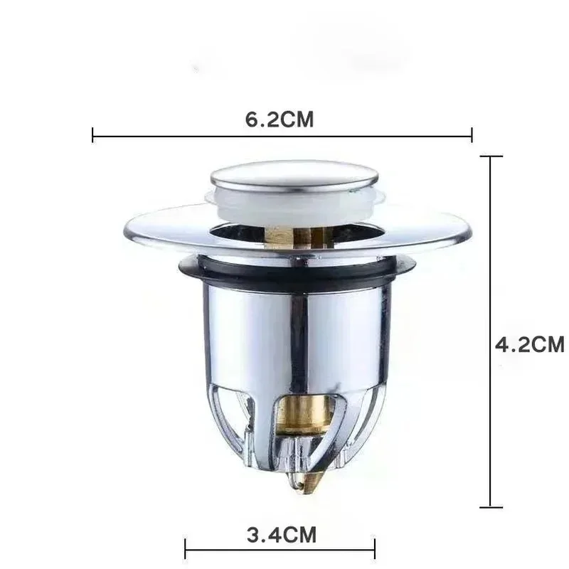 3/1PCS Universal Basin Drain Filter Copper Pop-Up Bounce Core Hair Catcher Bath Stopper Kitchen Bathroom Sink Bathtub Accessory - Image 6
