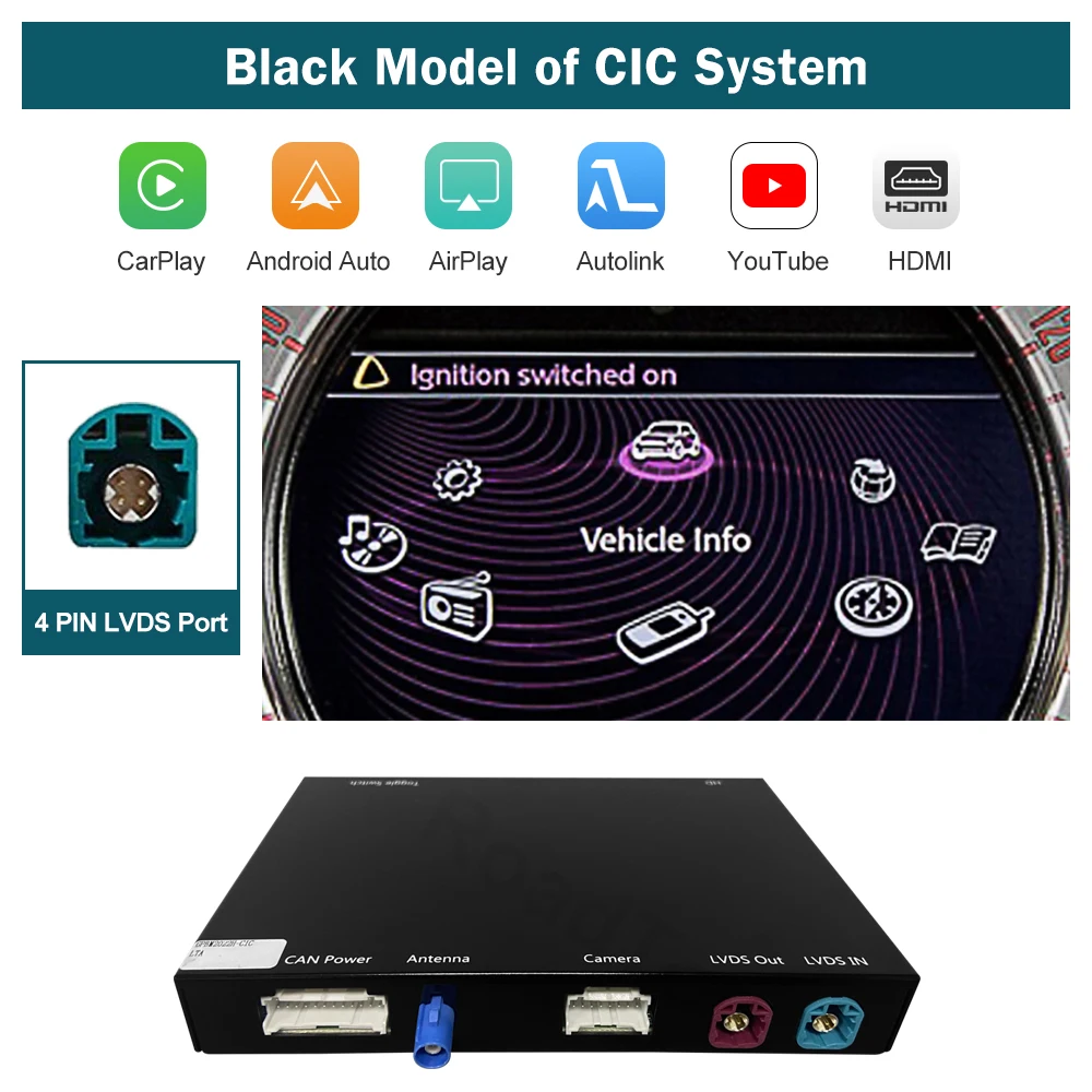 RoadTop Wireless CarPlay Android Auto for Mini R55 R56 R57 R58 R60 R61 F54 F55 F56 Clubman Countryman Cooper John Cooper Works - Image 10