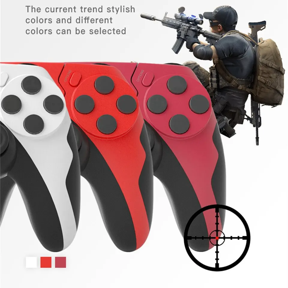 GAMINJA P48 Wireless Gamepad with Six Axis Gyroscope Game Controller For PS4 PS3 Console Wins 7 8 10 Dual Vibration PC Joystick - Image 3