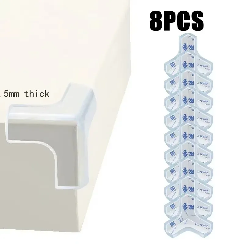 Transparent PVC Baby Protection Strip with Double-Sided Tape Anti-Bumb Kid Safety Table Edge Furniture Guard Corner L Protectors - Image 14