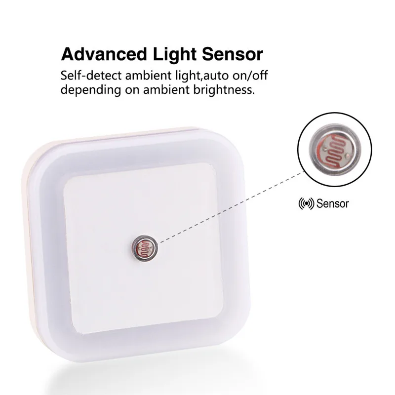 Wireless LED Night Light Sensor Lighting Mini EU/US Plug Night Lights For Children Room Bedroom Living Room Decoration Lighting - Image 6