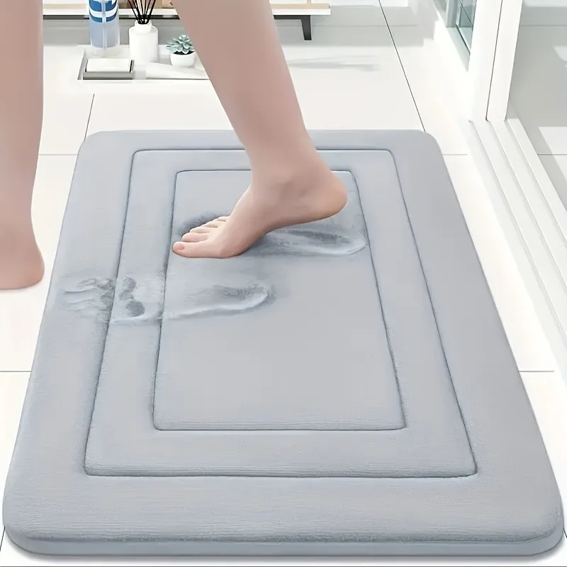 Absorbent Non-Slip Bath Mat | Comfortable Standing Pad for Living Room, Bedroom . 1-psc - Image 2