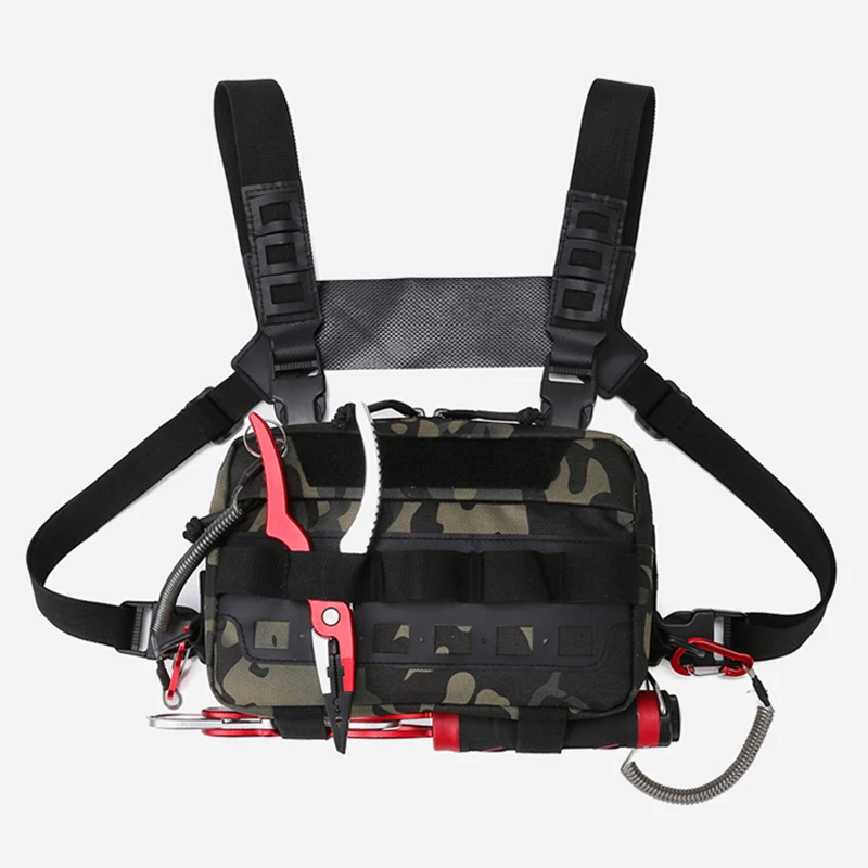 Fishing Vest Bag Men's Camo Fishing Lures Utility Tackle Chest Bags Waist Pack Outdoor Mountaineering Camping Hiking Hunting - Image 2