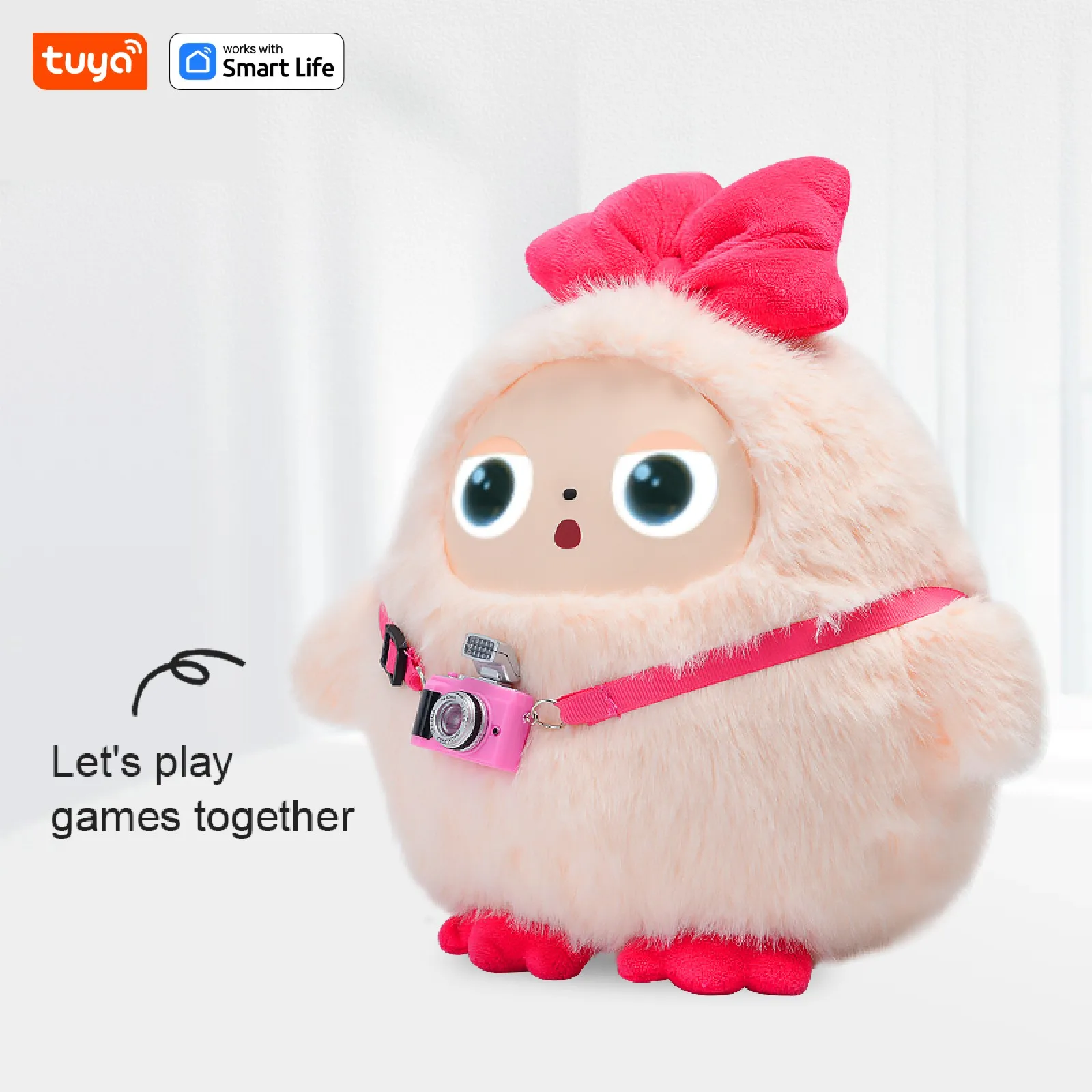 AI Plush Toy W/Smart Voice&LED Eyes,Interactive Companion for Kid/AdultGift-ReadyRechargeable E-Pet open up fun life W/Tuya App - Image 10
