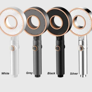 New Three Mode Adjustable Shower Head High Pressure Water Saving Spray Nozzles One Key Stop Water Shower Bathroom Accessories