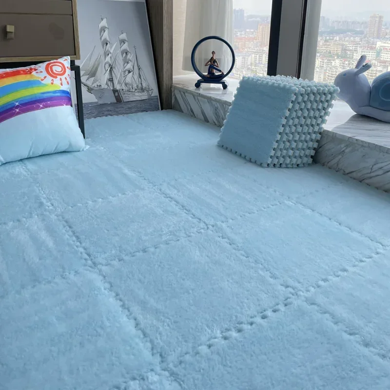 30*30CM Soft Plush Children Kids Rug Play Mat Puzzle Carpet Warm Playmat Interlocking Exercise Tiles Floor Carpet Decoration Mat - Image 10