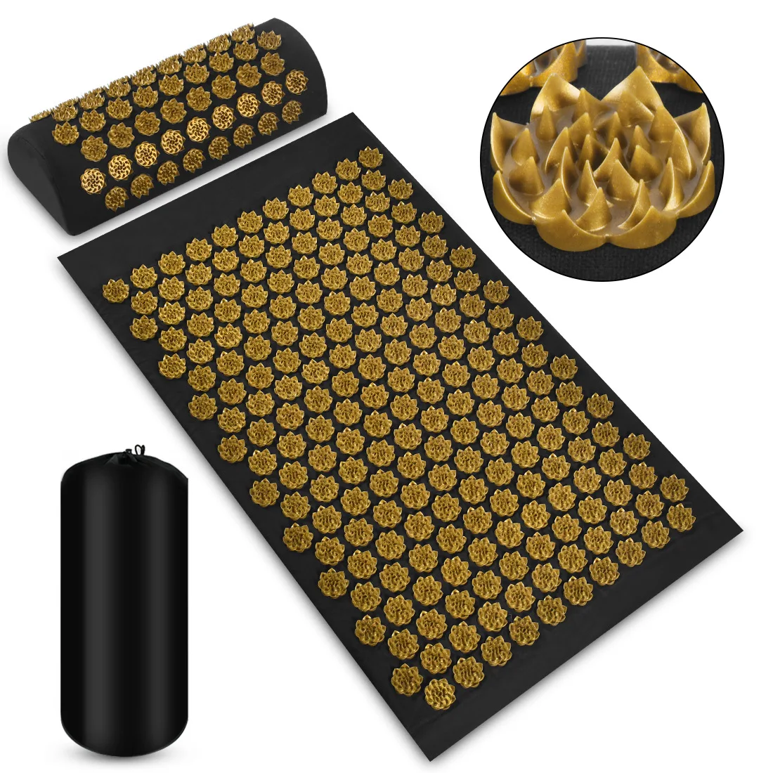 Pranamat Eco Lotus Spike Mat Acupuncture Massage Cushion Kuznetsov's Applicator for Neck Foot Back Yoga Acupressure Massage Mat - Image 10