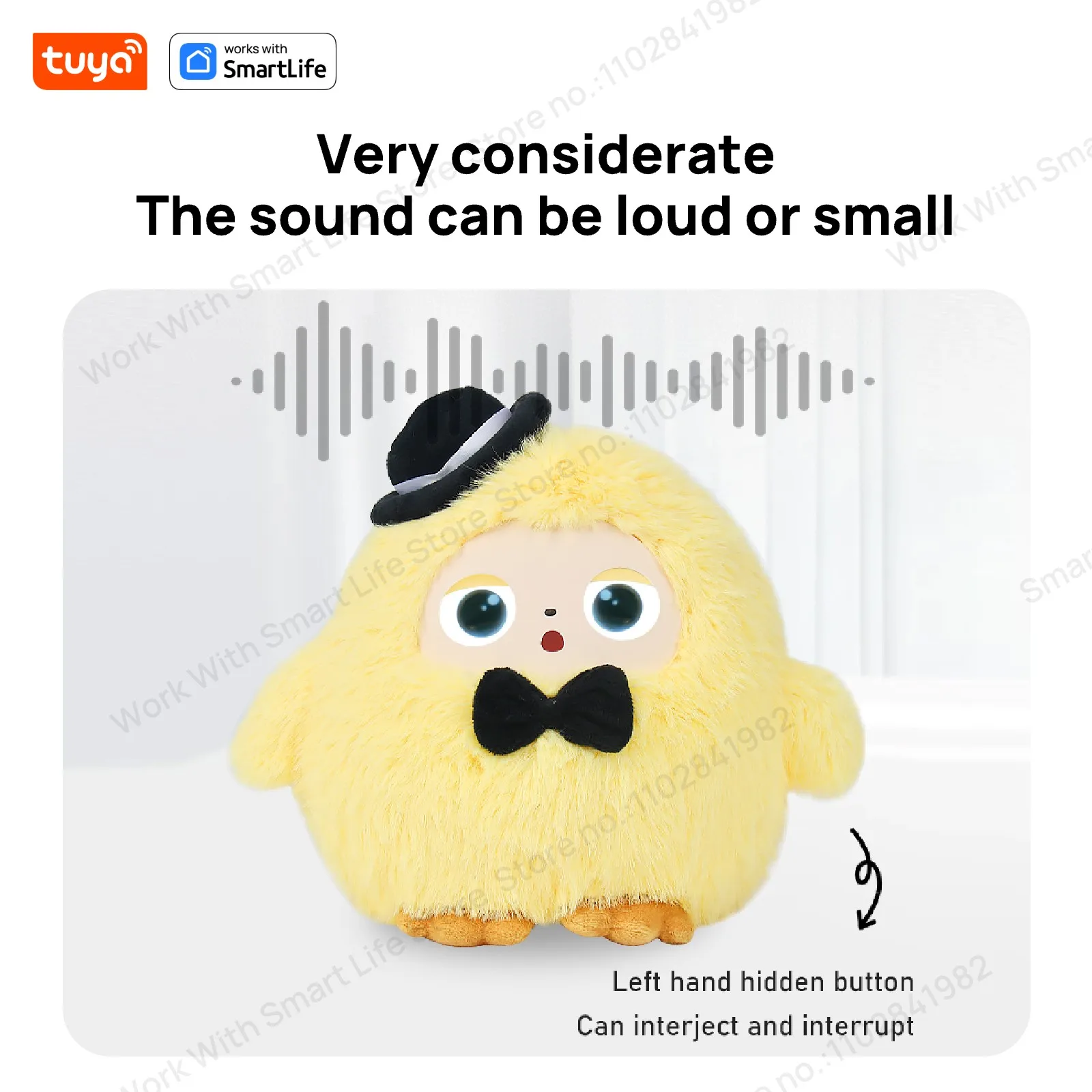 AI Plush Toy W/Smart Voice&LED Eyes,Interactive Companion for Kid/AdultGift-ReadyRechargeable E-Pet open up fun life W/Tuya App - Image 6