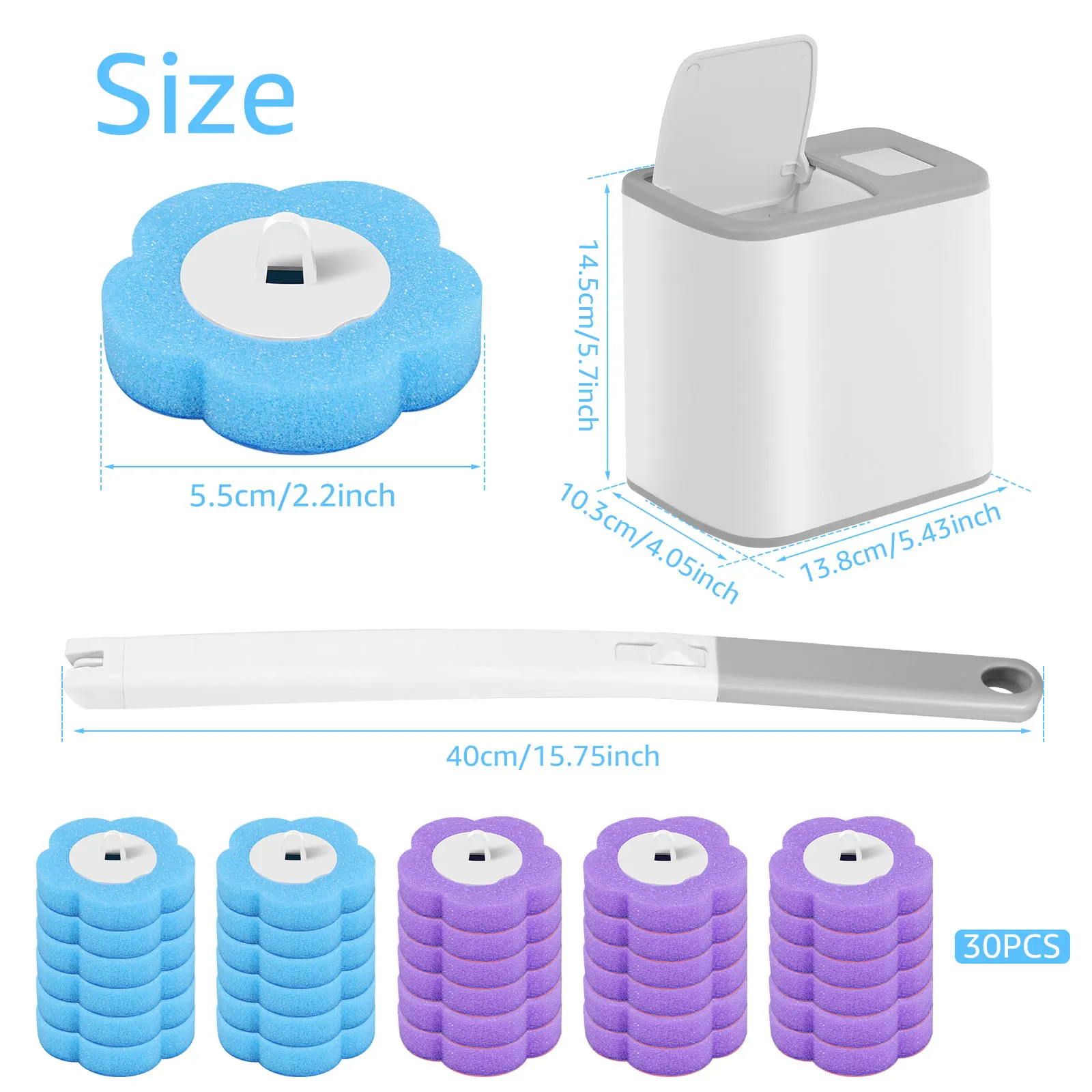 18/36Pcs Toilet Brush With Disposable Replacement Head Kits Upgrade Long Handle Bathroom Cleaning Brush For Home Wc Accessories - Image 15