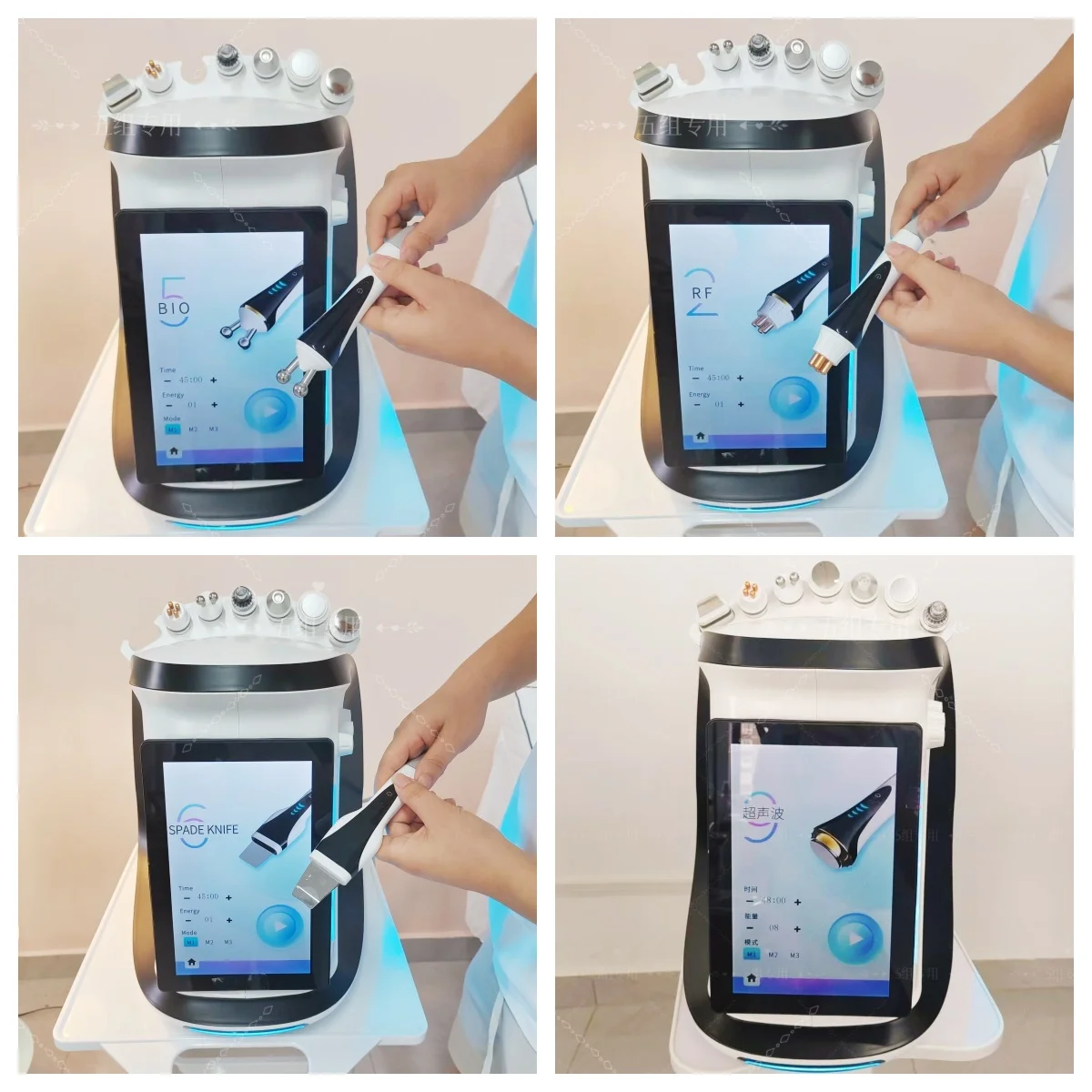 New 7 In 1 Smart Ice Blue Hydra oxyge Dermabrasion Facial Mahcine Skin Cleaning Skin Analyzer Dermabrasion Facial Aquafacial - Image 5