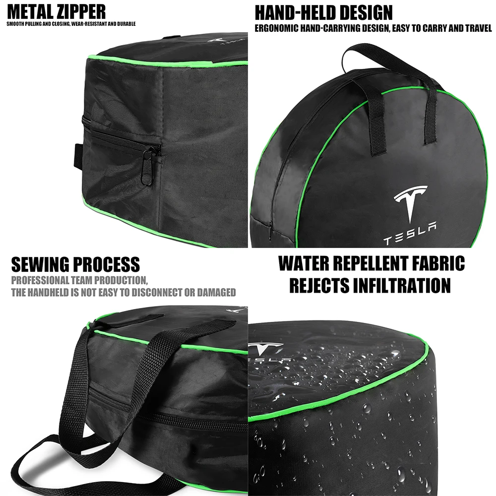 Car Charge Cable Storage Box Charging Gun Organiser Bag For Tesla Model 3 Model S Model X Model Y Roadster SpaceX Cybertruck - Image 4