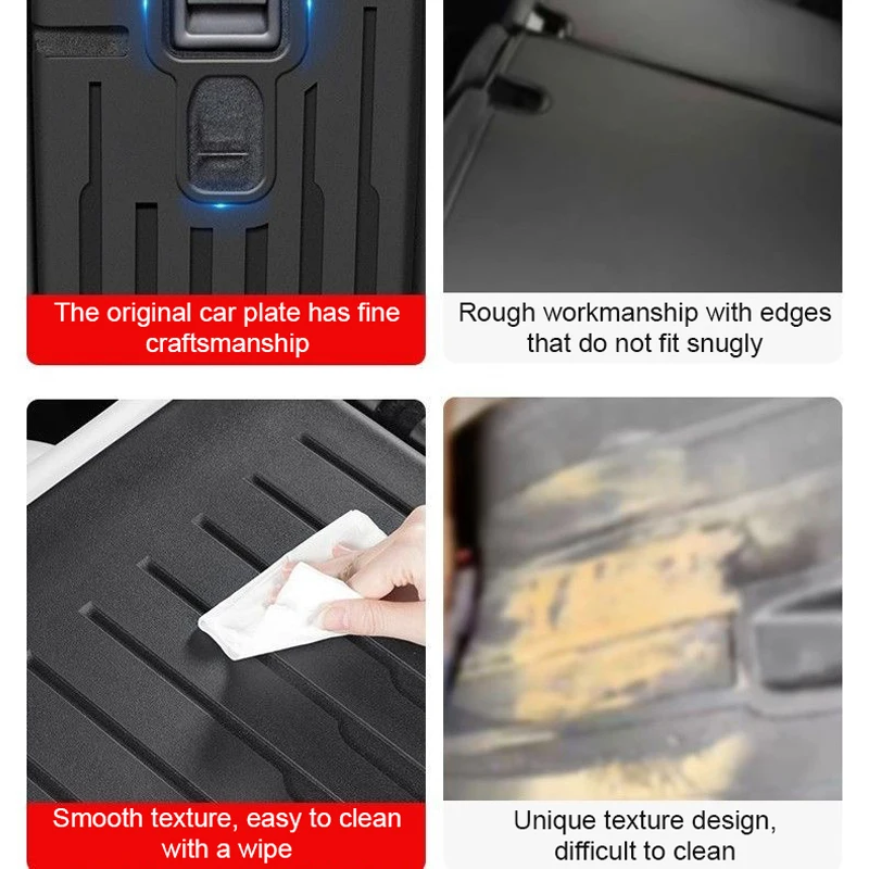 Tesla New Model Y Juniper 2025+ TPE Floor Mats Waterproof Luggage Mat Wear-resistant Foot Pads ModelY Trunk Mats Accessories - Image 6