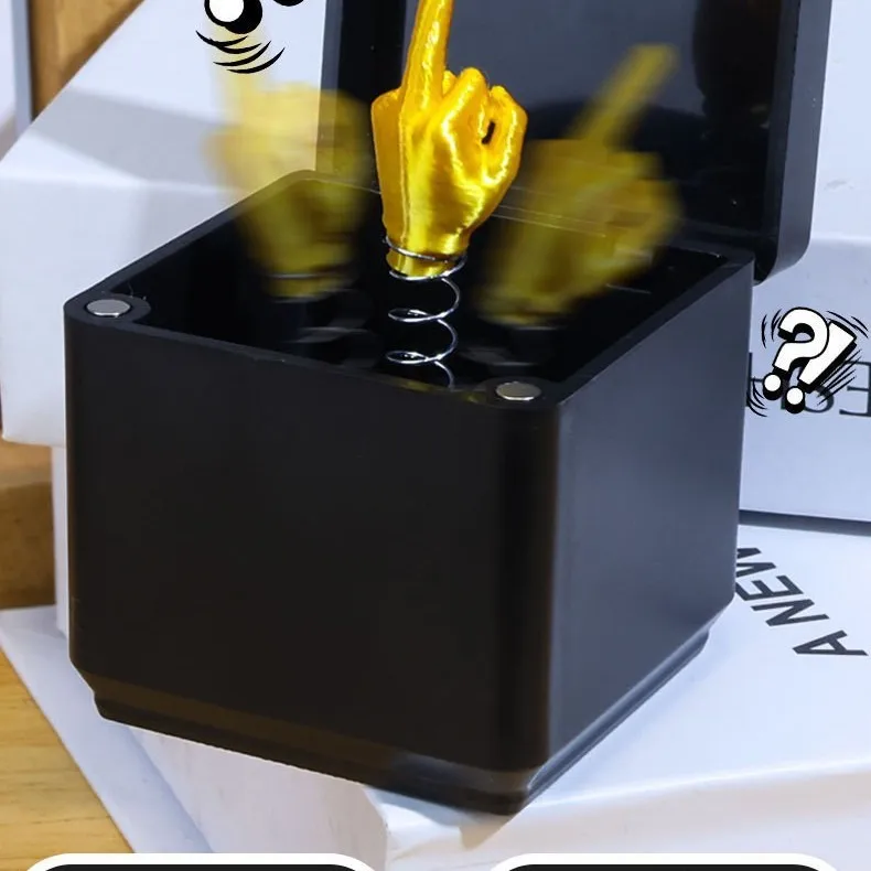 Funny Interesting Prank Gift Middle Finger in Box Christmas Box Funny Creative Gifts Office Desk Decoration - Image 4