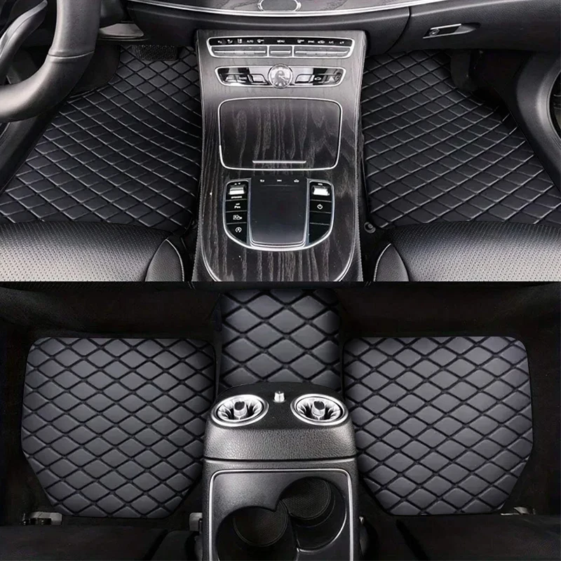 Universal 5Pcs Car Floor Mats PU Leather Waterproof Dust-Proof Auto Foot Pad Protector pads Fashion Car Foot Pad - Image 8